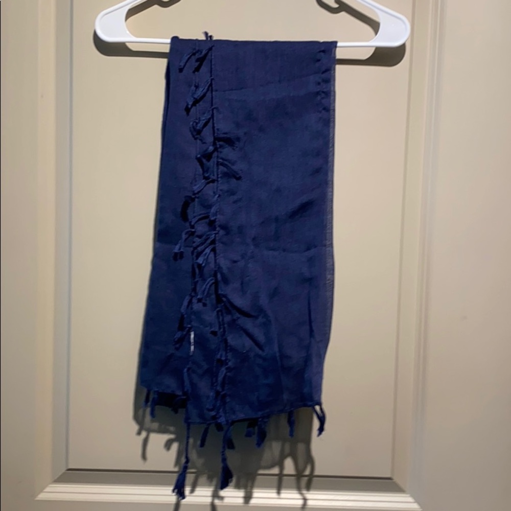 Sheer navy scarf